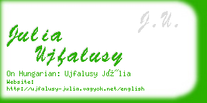 julia ujfalusy business card